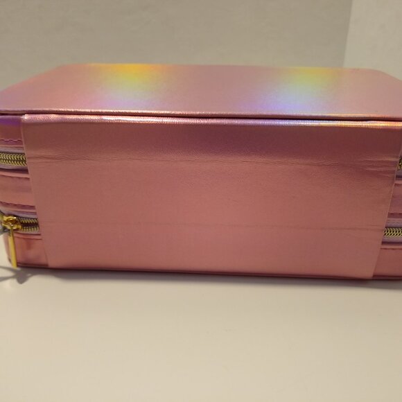 A New day Large Layer Case Organizer Jewelry Box Pink Iridescent NWT - Picture 4 of 6
